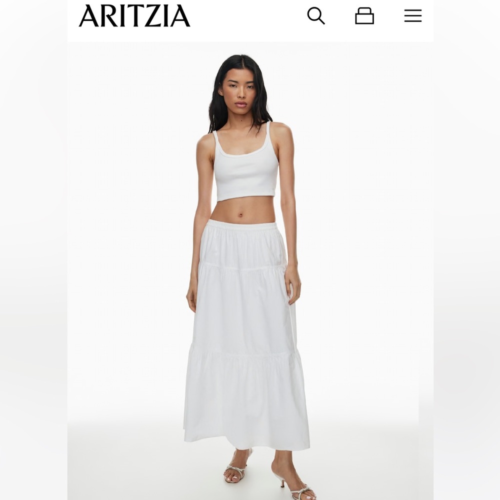 Aritzia Sunday Best Martine Cotton Poplin skirt